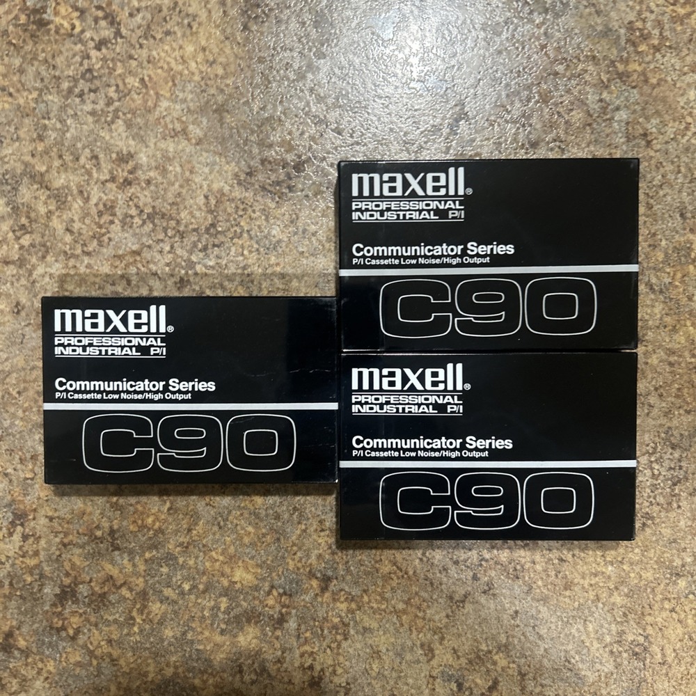 Maxwell Brand New Cassette Lot Of 3 C90 Communicator Series Sealed